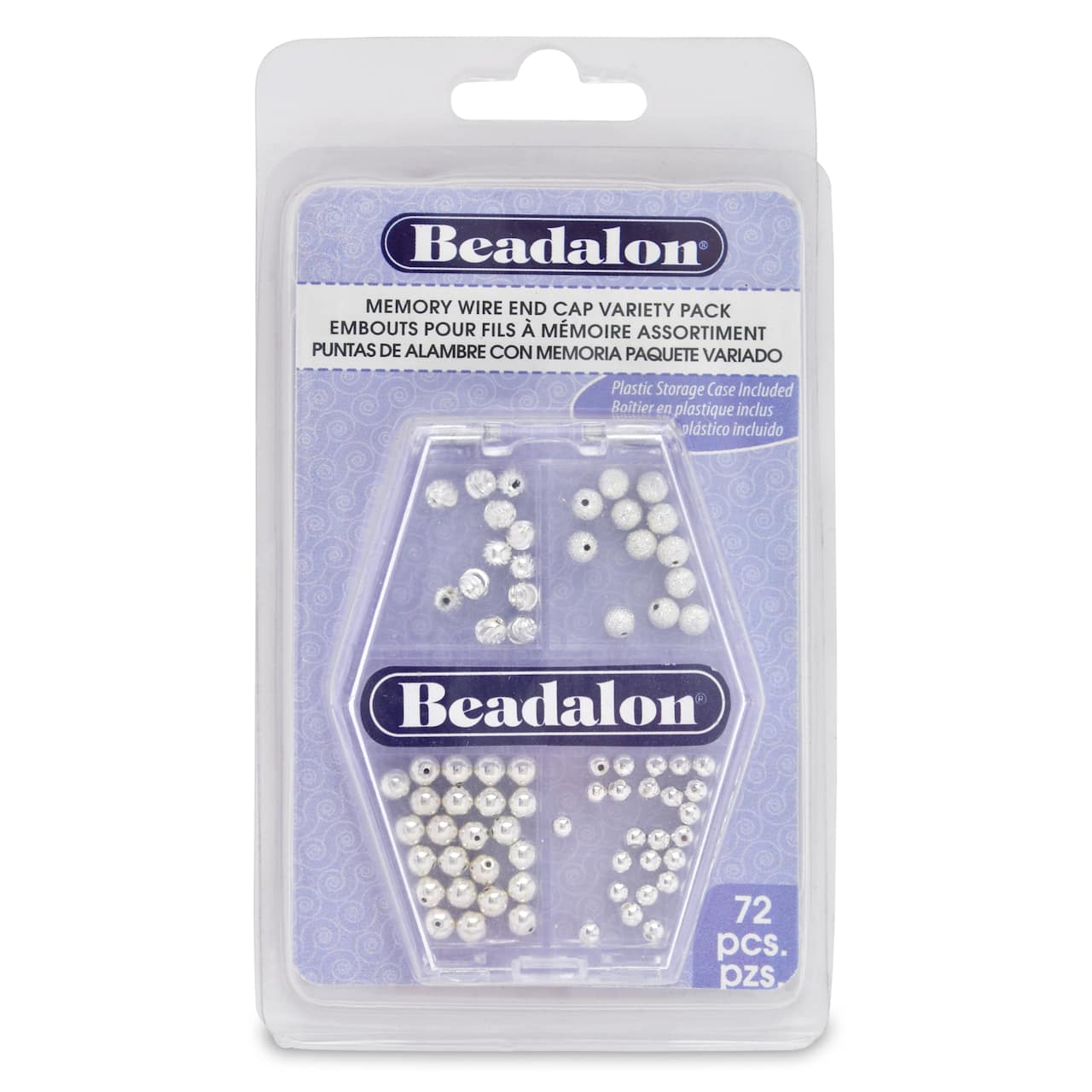 Beadalon® Silver Plated Memory Wire End Caps Variety Pack